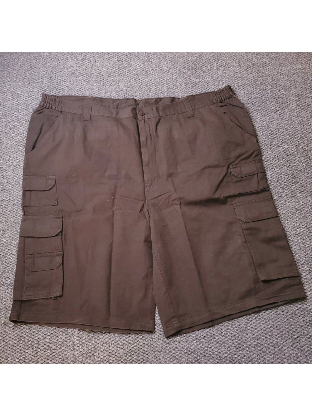 Boulder Creek Cargo Shorts Mens 50 Big Tall Khaki Elastic LL Chino y2K Brown